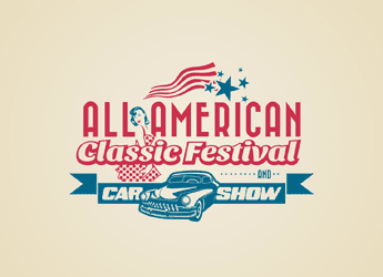 illustrative antique car logo for design contest