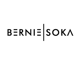 bernie soka typography logo design for bag company