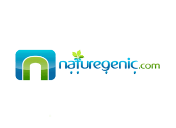 flower with abstract N letter and water drops biotechnology logo