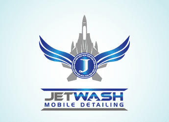 letter inside circle with wings on top jet logo design