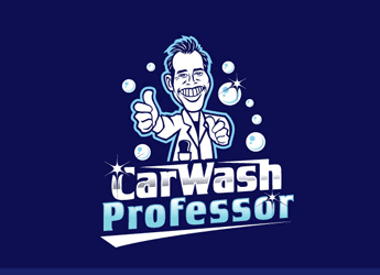 bubble around man smiling giving thumbs up car wash logo