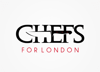 negative space knife chef logo