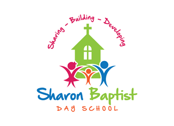 church with children image in baptist school logo