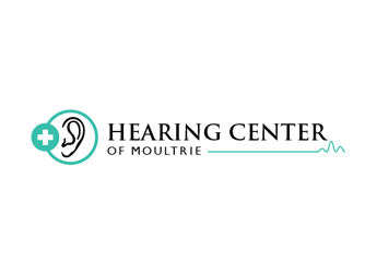 disability logo design with ear in circle and medical cross