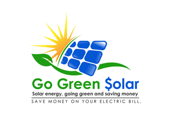 solar panel with sun logo design