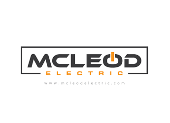 power button in wordmark for electric company logo