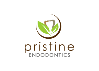 abstract tooth and leaf endodontic logo
