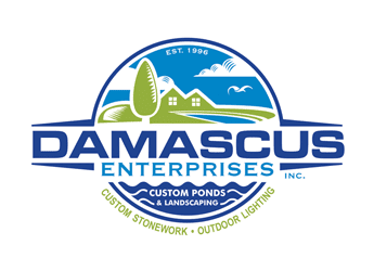 house with trees and garden illustration for logo design contest