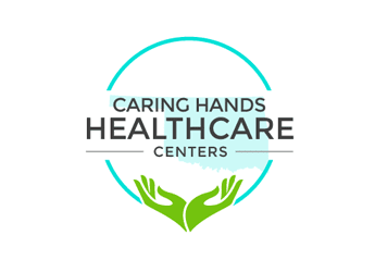 caring hands graphic for health logo