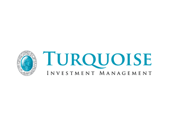 Turquoise stone logo design vector for investment company