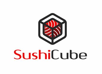 Japanese sushi cube icon for restaurant logo design contest