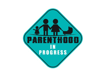 family in road sign logo