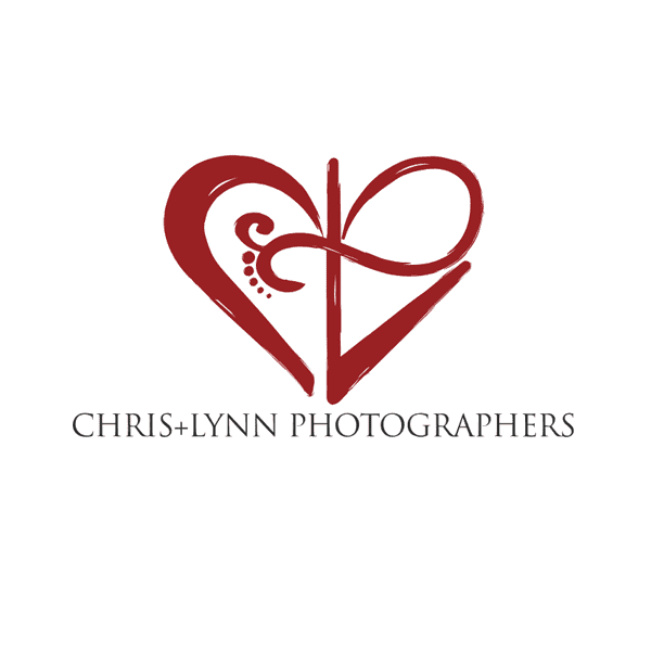 abstract footprint in heart logo for photographers 