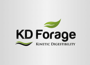 leaf icon in Logo for a livestock science product