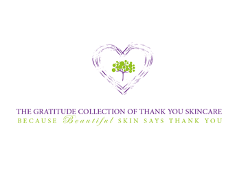 Drawing with a brush in the shape of heart logo for skincare company