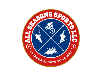 bicycling paragliding skate boarding and boating sports icons in tour logo design