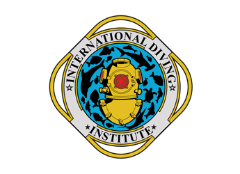 fishes and kirby morgan hat for diving institute logo