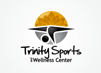 flower icon for sports and center logo design